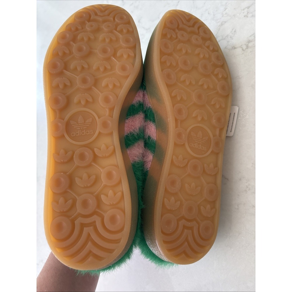 adidas Women's 10 Gazelle Indoor JP8342 Green Glow Pink Shoes New - Picture 6 of 6